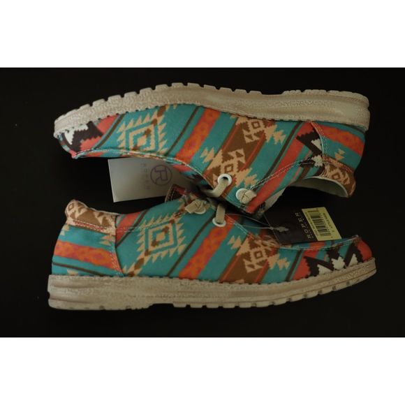 Roper Big Girls 3 Hang Loose Southwest Slip On Tribal Slipper Aztec Print - Picture 3 of 8